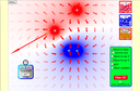 Screenshot of the simulation charges-and-fields